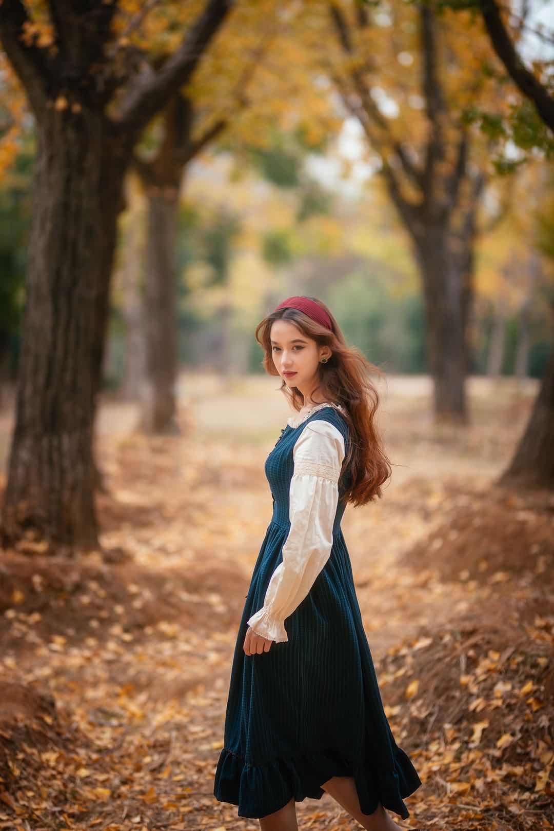 秋意正浓,拍摄一组暖色少女写真,这5个暖秋人像拍摄技巧别错过