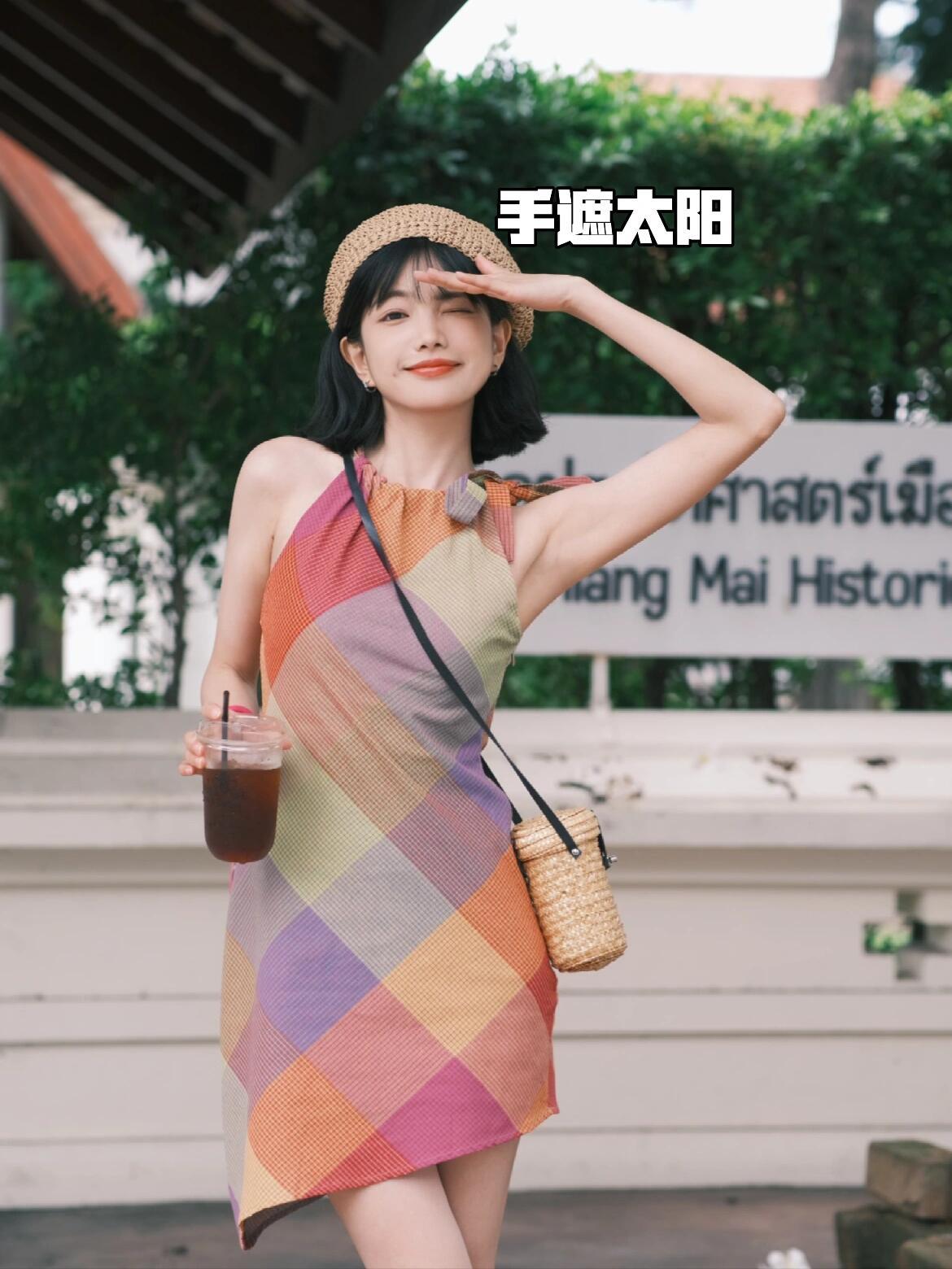 外出游玩拍照,9个姿势轻松学,拍照活力漂亮,上镜好看