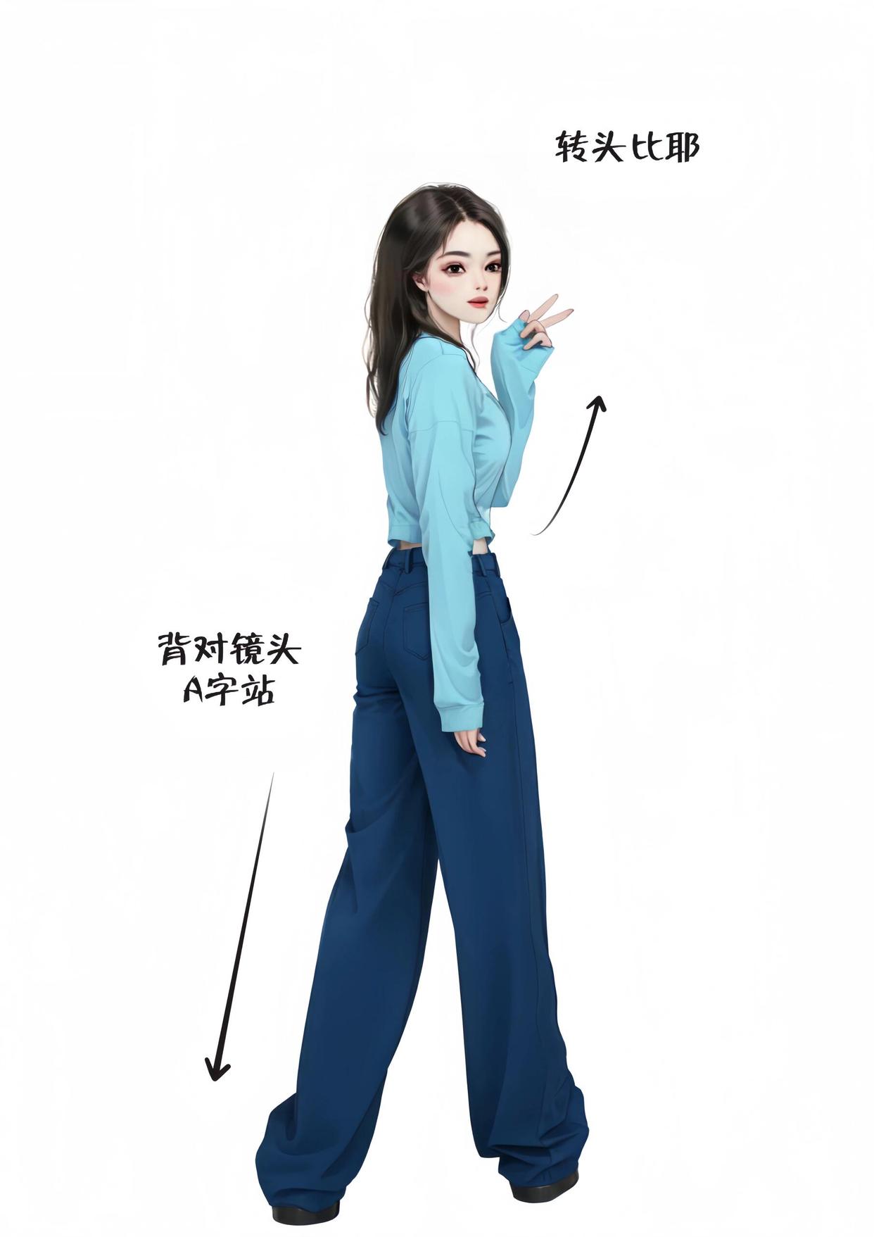 拍照不会摆姿势,9个全身站姿技巧,拍照上镜、腿长好看