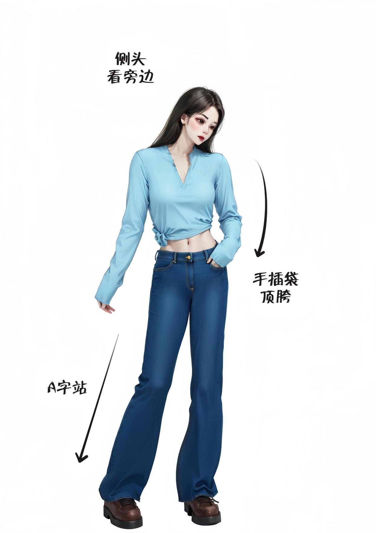 拍照不会摆姿势,9个全身站姿技巧,拍照上镜、腿长好看