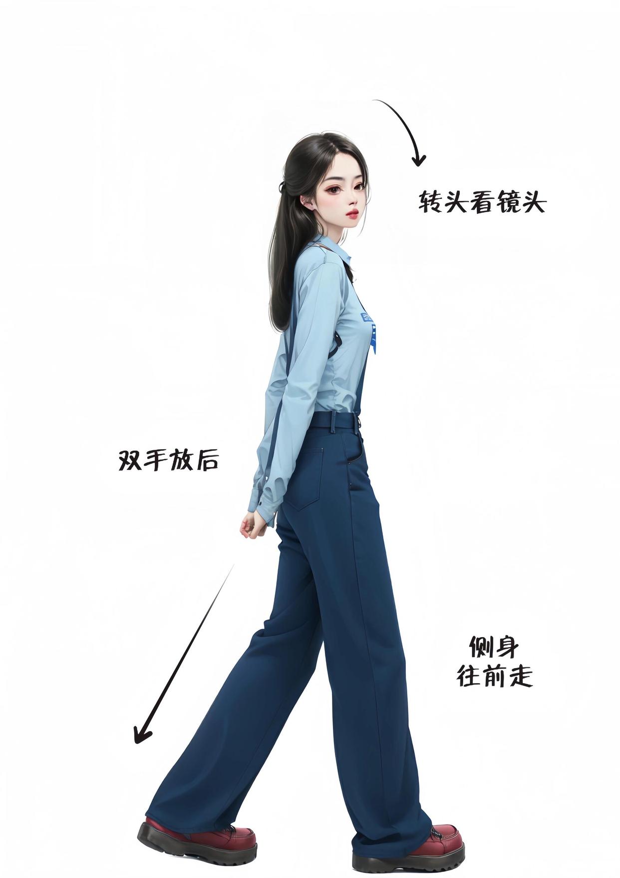 拍照不会摆姿势,9个全身站姿技巧,拍照上镜、腿长好看