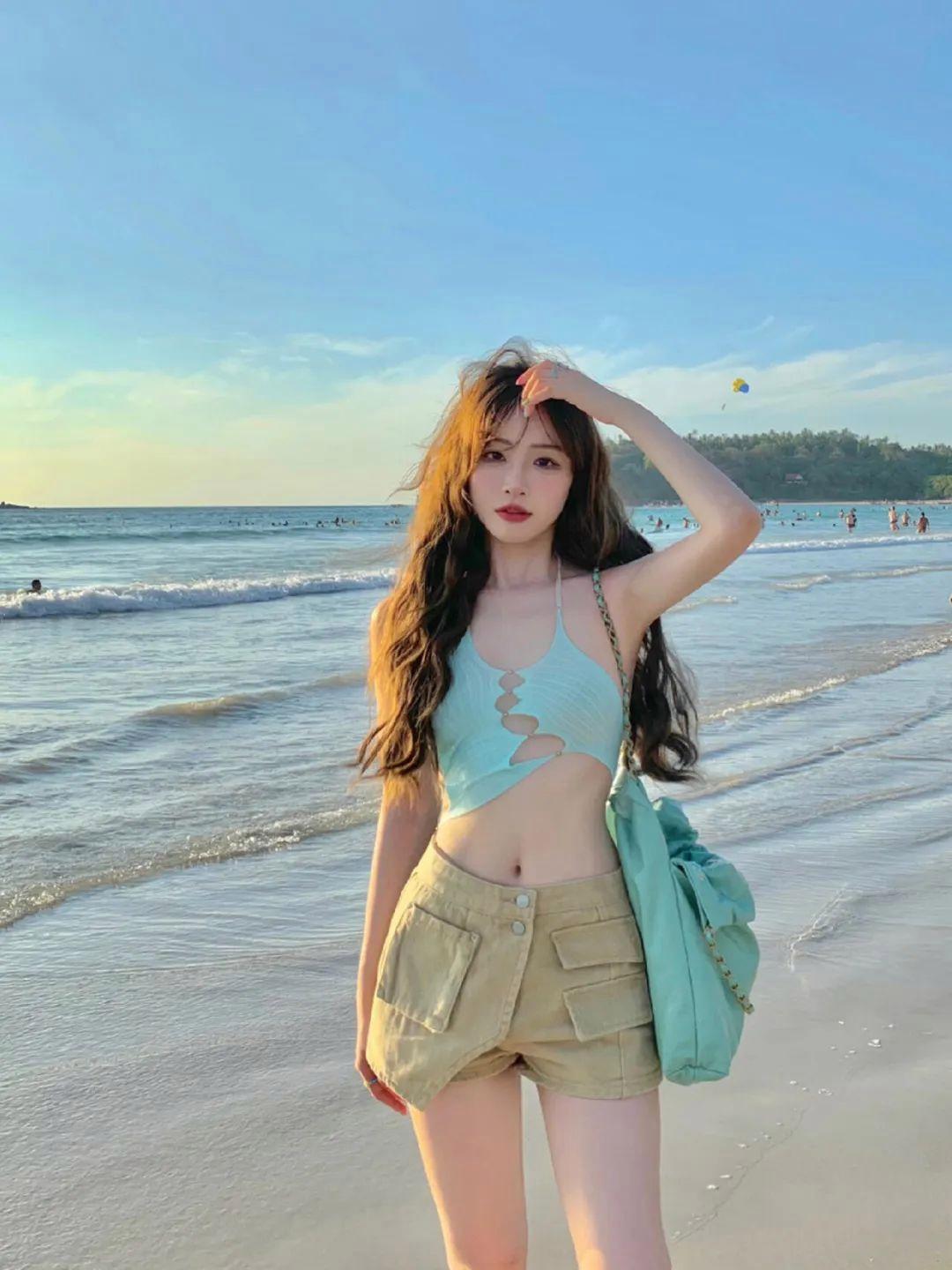 海边拍照姿势,一学就会,拍照氛围感、松弛感满满