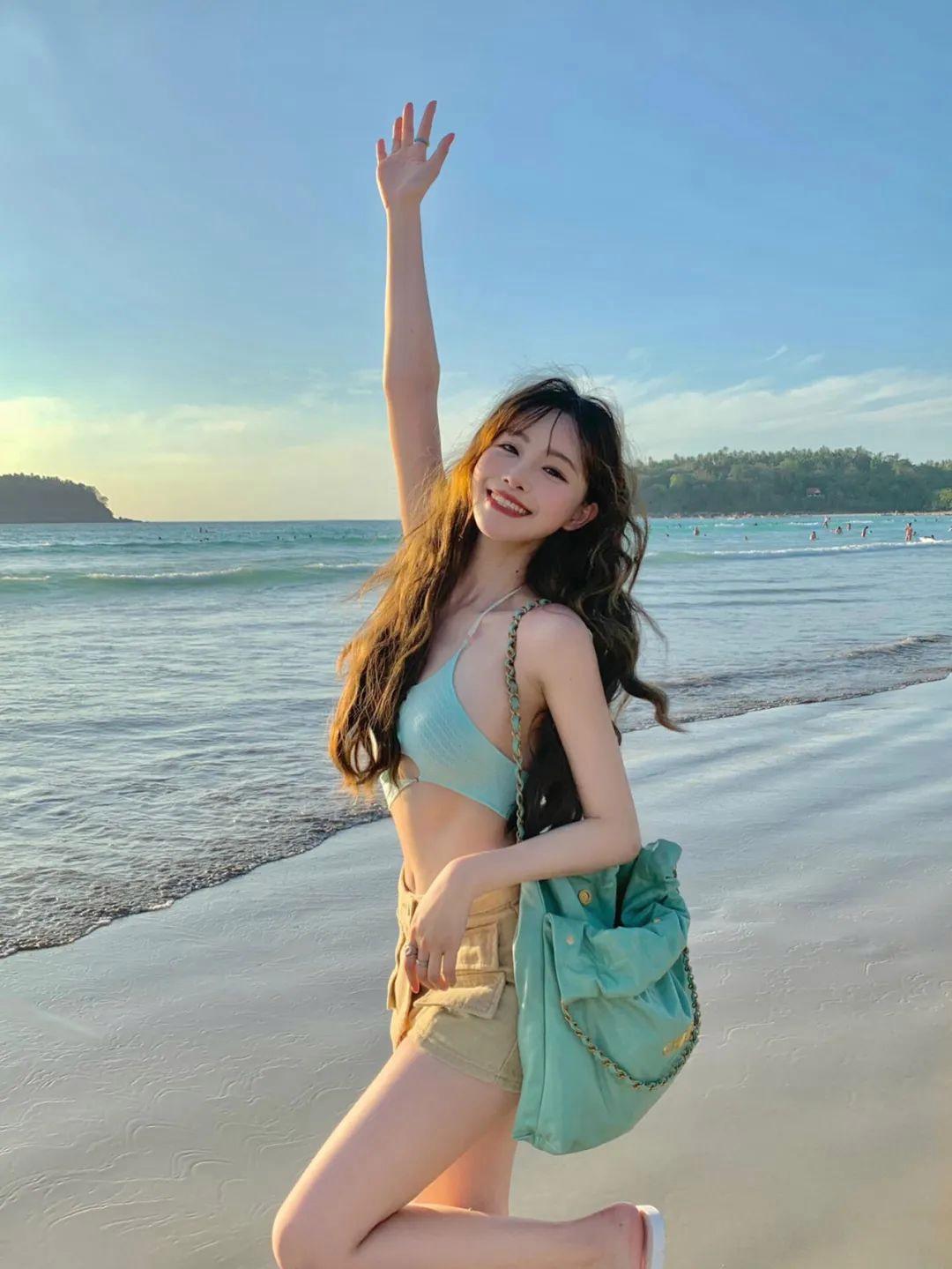 海边拍照姿势,一学就会,拍照氛围感、松弛感满满