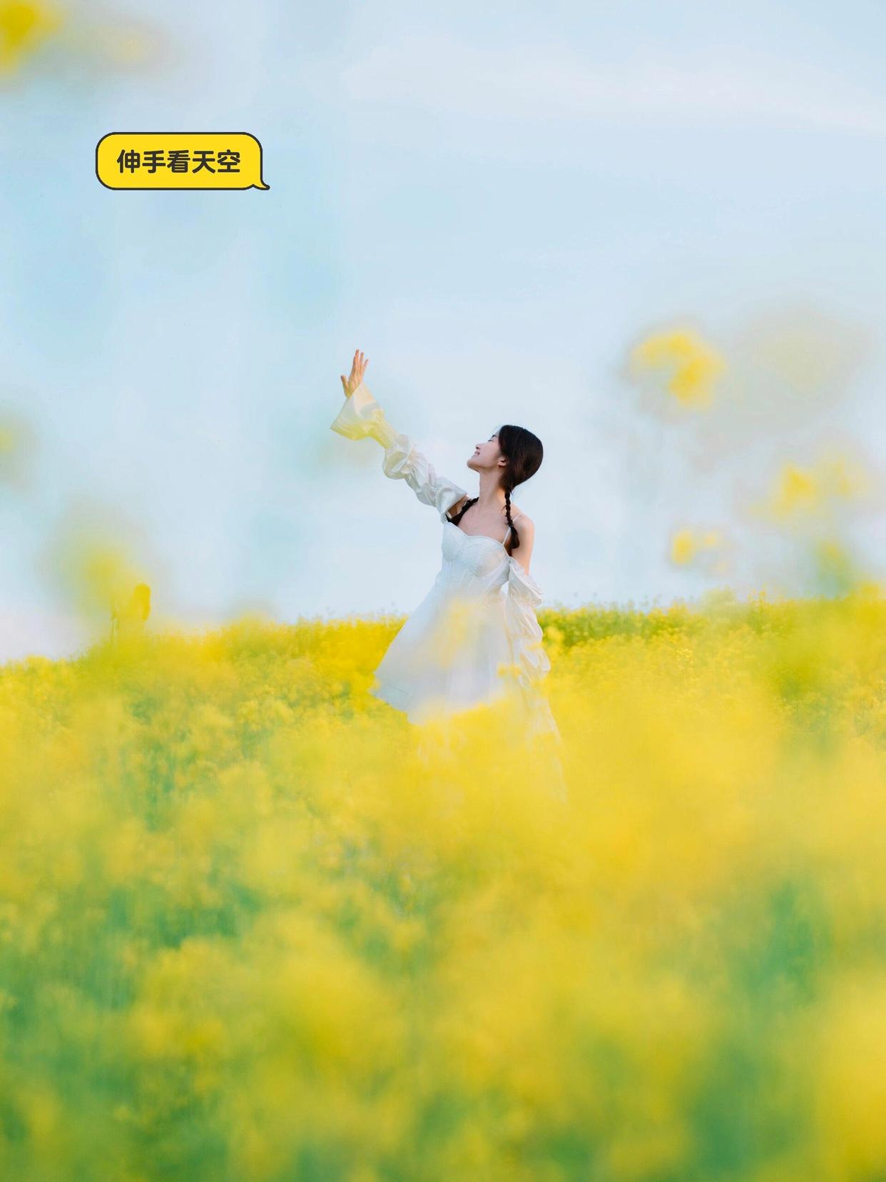 14个油菜花拍照姿势,油菜花这样拍,好看又有氛围感