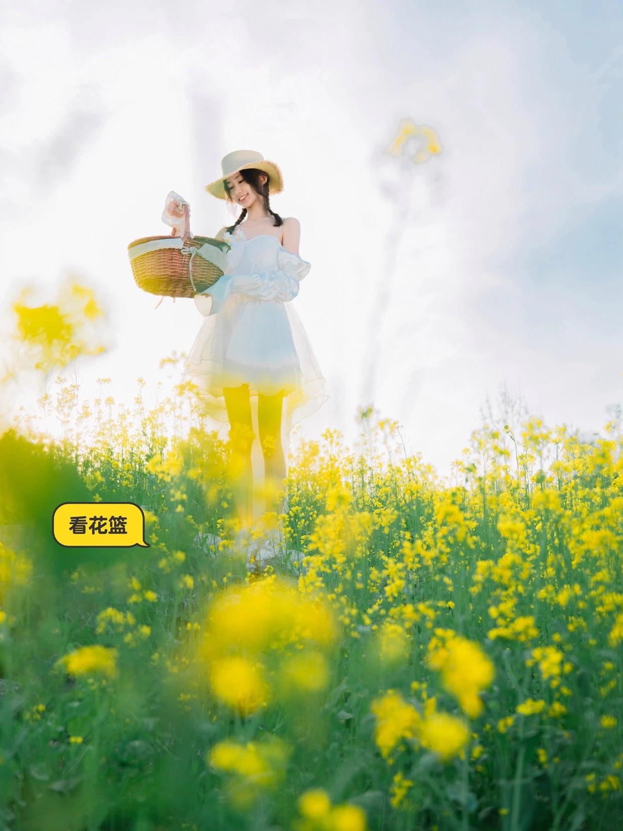 14个油菜花拍照姿势,油菜花这样拍,好看又有氛围感
