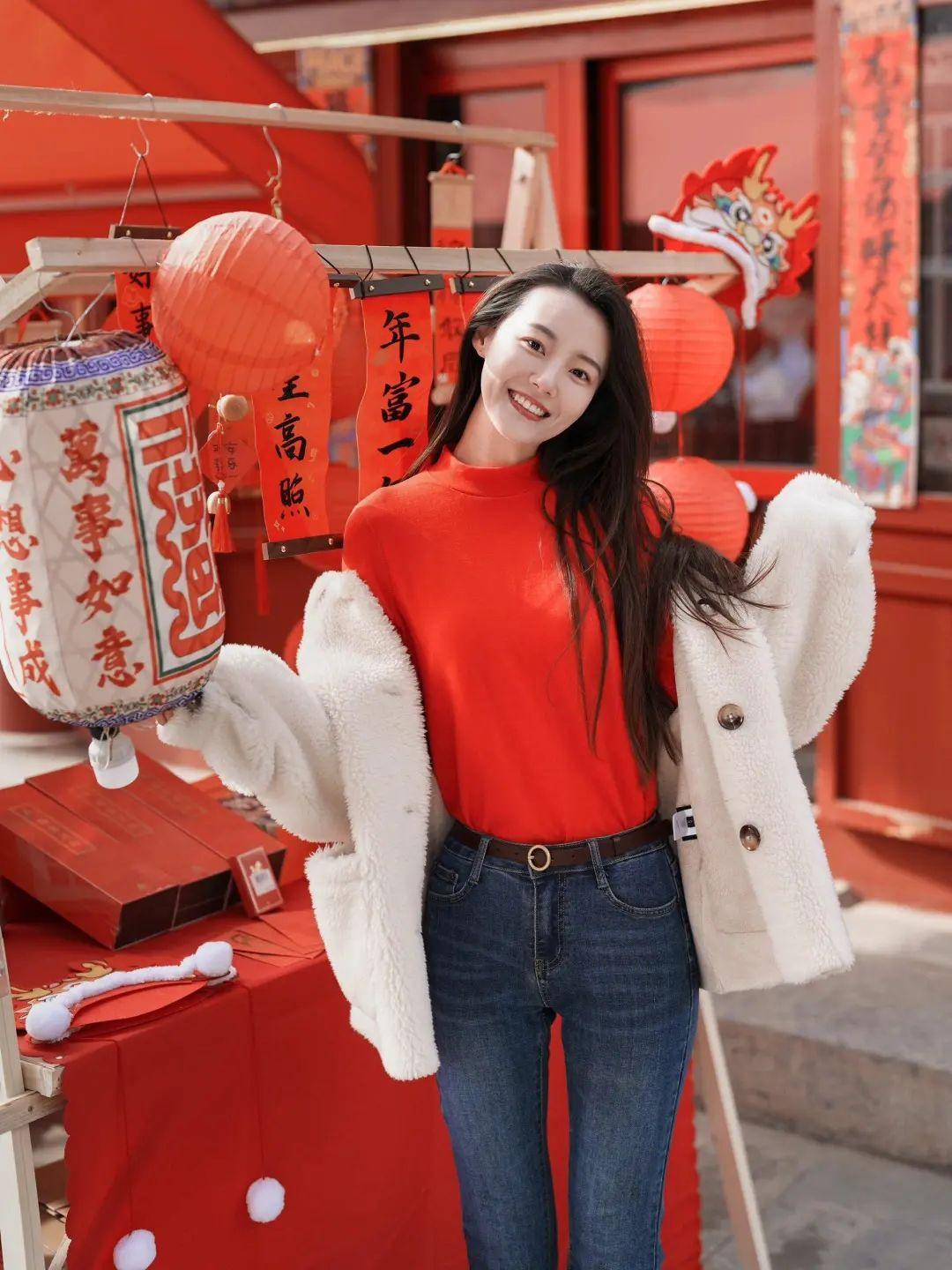 过年拍照,8个拍照姿势,简约好看,拍出新年氛围感