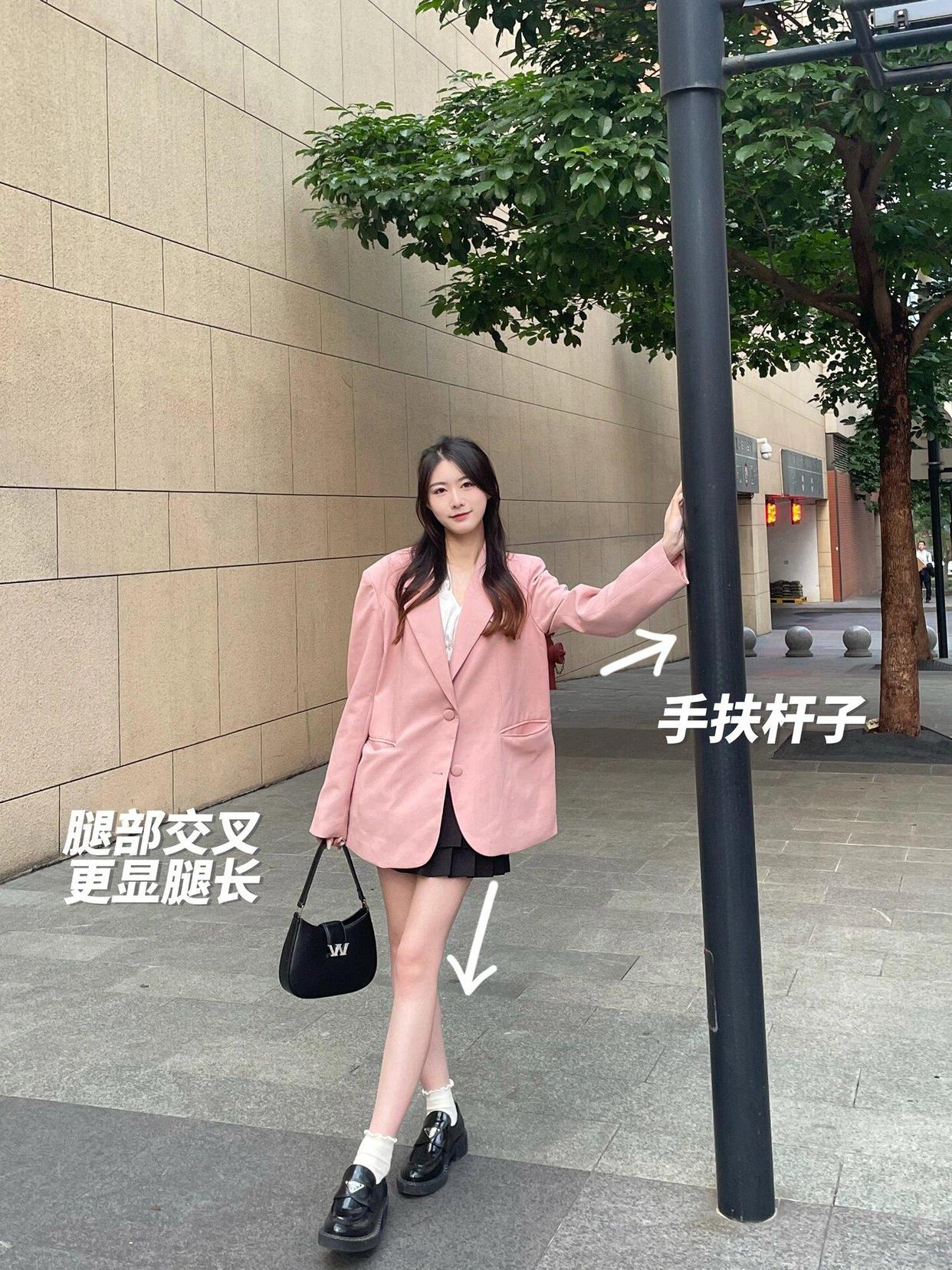 全身照站姿怎么拍,9个姿势,温柔又出片,腿长又好看