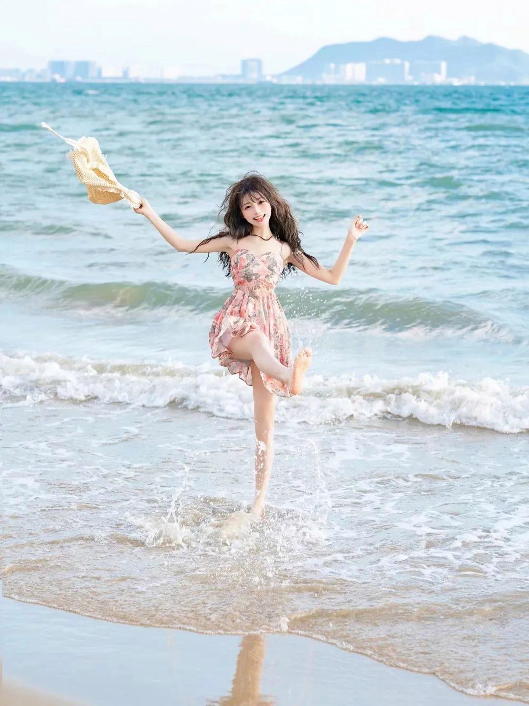 到海边拍人像照,姿势技巧学起来,拍出美美的海边人像很简单