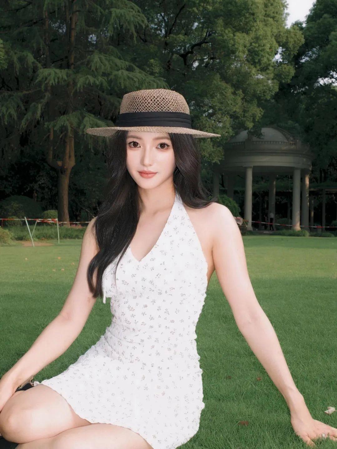 草地、草坪拍照,7个姿势,拍照松弛漂亮,气质好看有生命力