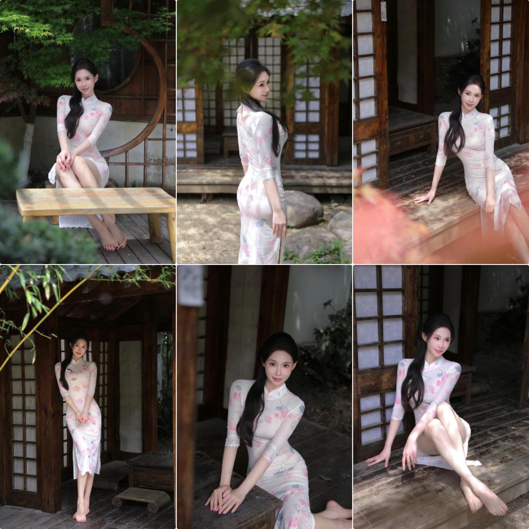 新中式裙子拍照,这样摆拍,气质好看,优雅有韵味