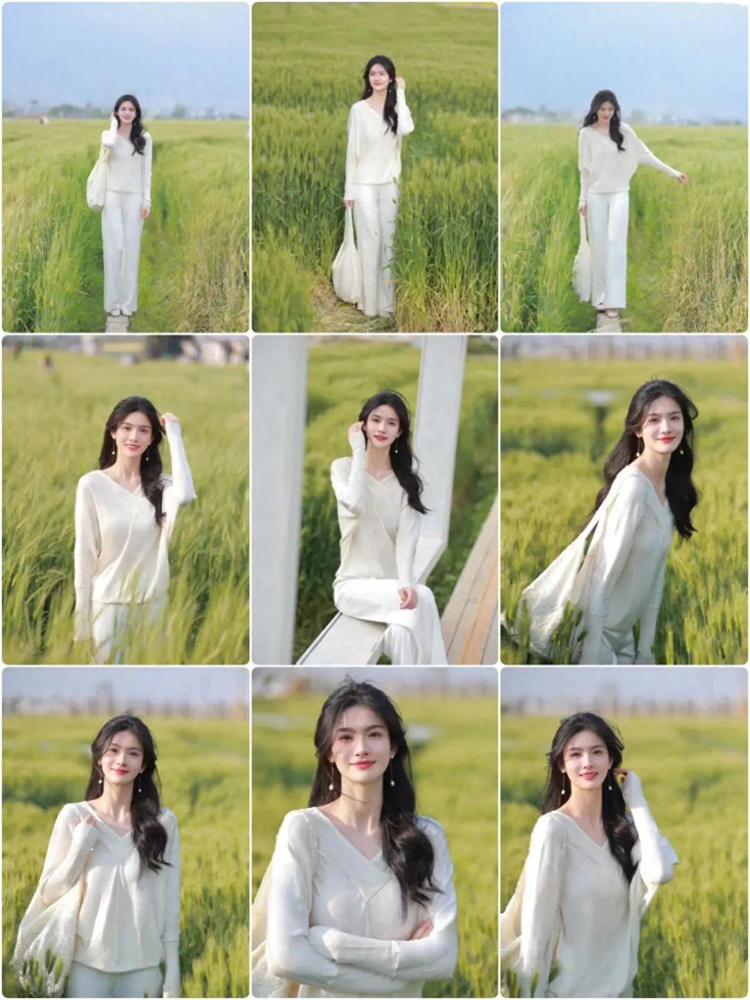 麦田拍照,9个动作轻松学,拍照温柔气质、大方漂亮