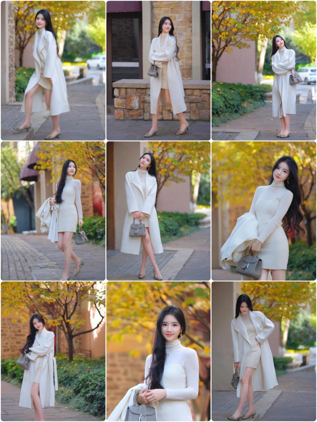 大衣拍照,10个动作学起来,拍照优雅漂亮,温柔大方有气质