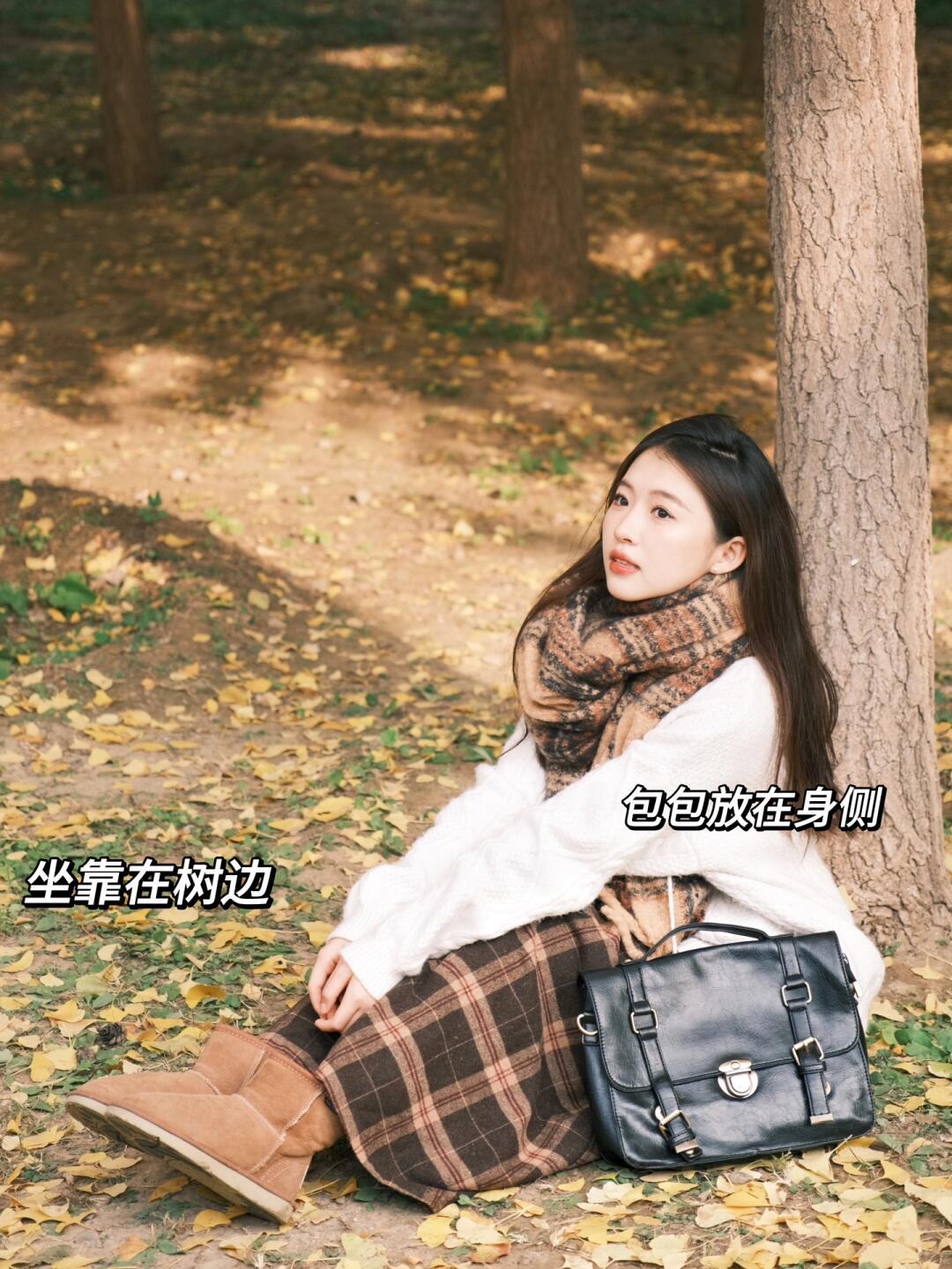 银杏拍照,10个拍照动作,这样拍银杏,好看又有氛围感